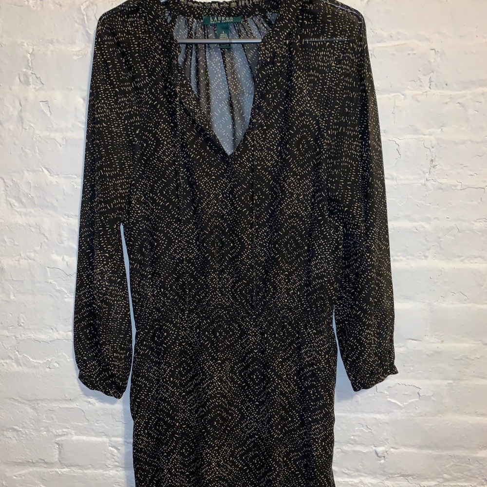 Ralph Lauren Sheer Patterned Dress